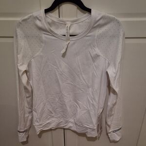 Women's White Long Sleeve Top